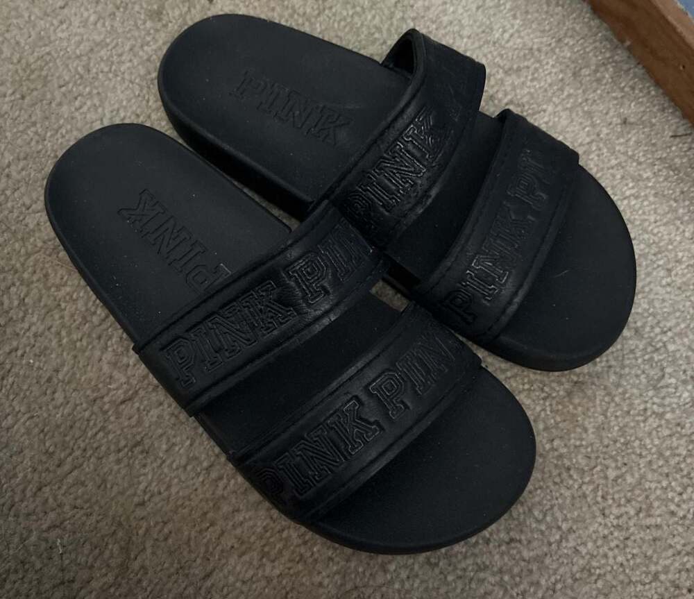 PINK Victoria's Secret Double Strap Sport Slides